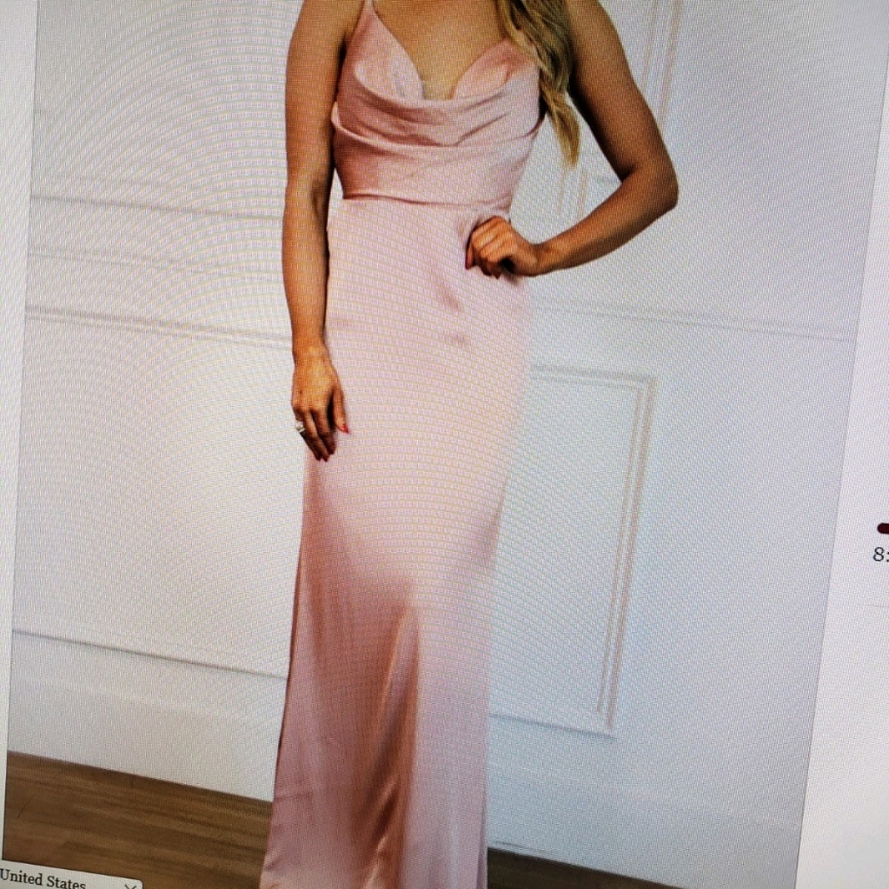 Pink satin dress